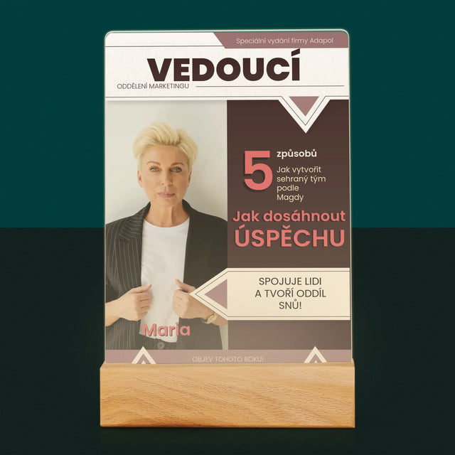 Obálka Časopisu: Vedoucí - Tisk Na Akrylovém Skle