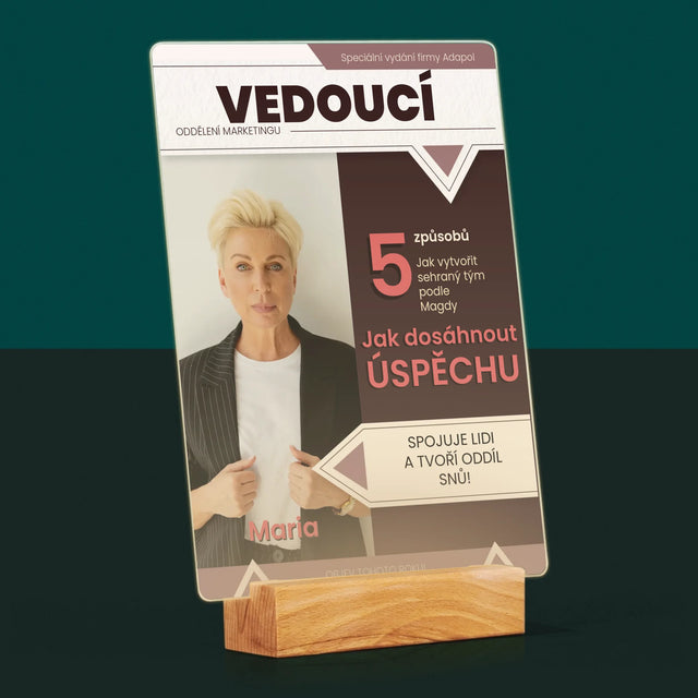 Obálka Časopisu: Vedoucí - Tisk Na Akrylovém Skle