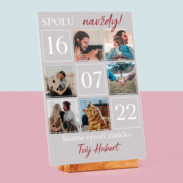 Fotokoláž: Spolu Navždy - Tisk Na Akrylovém Skle