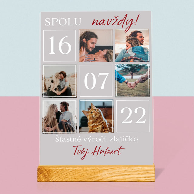 Fotokoláž: Spolu Navždy - Tisk Na Akrylovém Skle