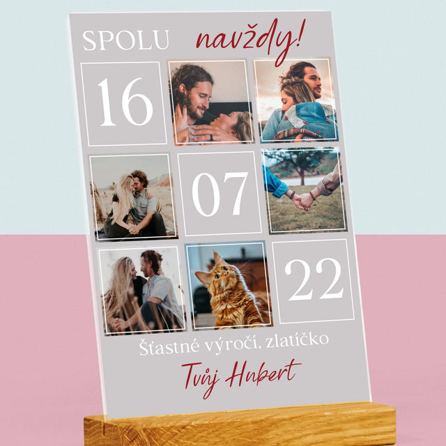 Fotokoláž: Spolu Navždy - Tisk Na Akrylovém Skle