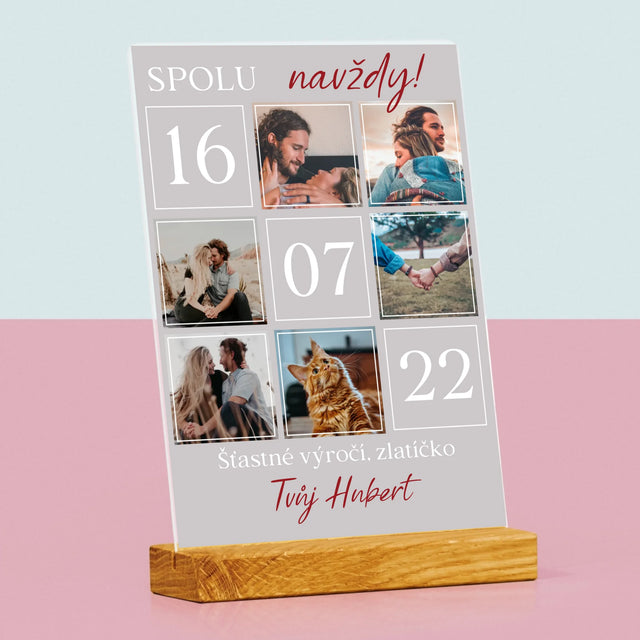 Fotokoláž: Spolu Navždy - Tisk Na Akrylovém Skle