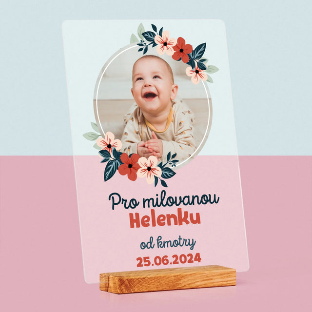 Fotka A Textem: Pro Dítě Od Kmotrů - Tisk Na Akrylovém Skle