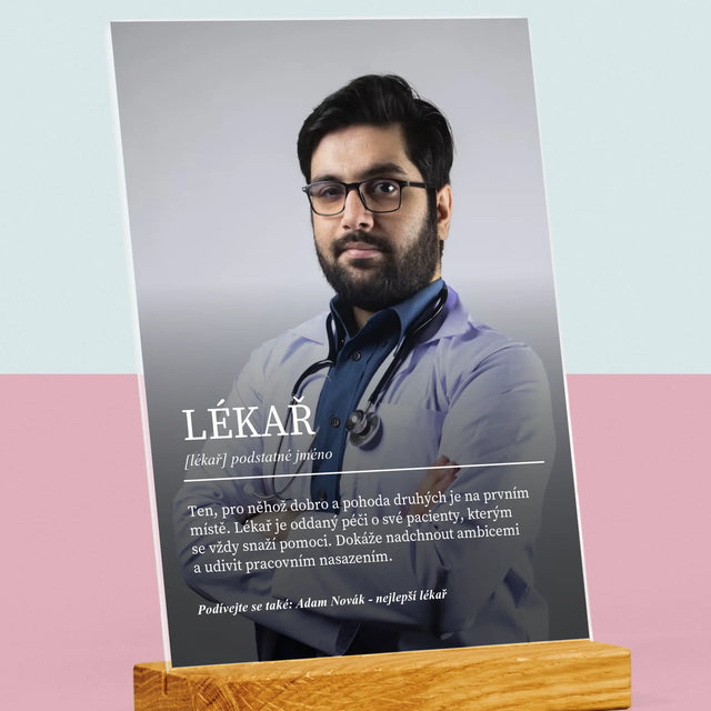 Fotka A Textem: Lékař Definice - Tisk Na Akrylovém Skle