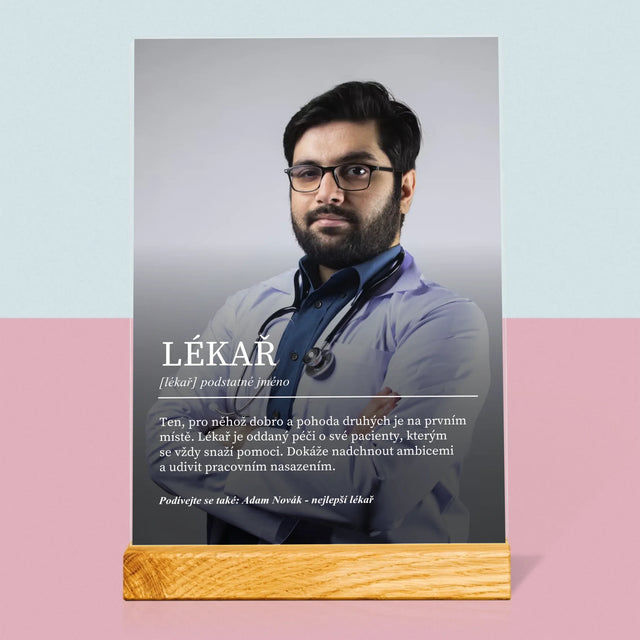 Fotka A Textem: Lékař Definice - Tisk Na Akrylovém Skle