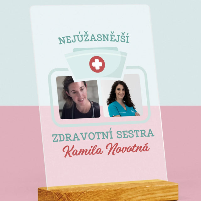 Fotokoláž: Nejúžasnější Zdravotní Sestra - Tisk Na Akrylovém Skle