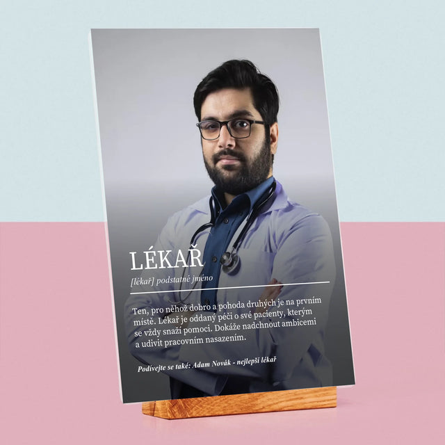 Fotka A Textem: Lékař Definice - Tisk Na Akrylovém Skle