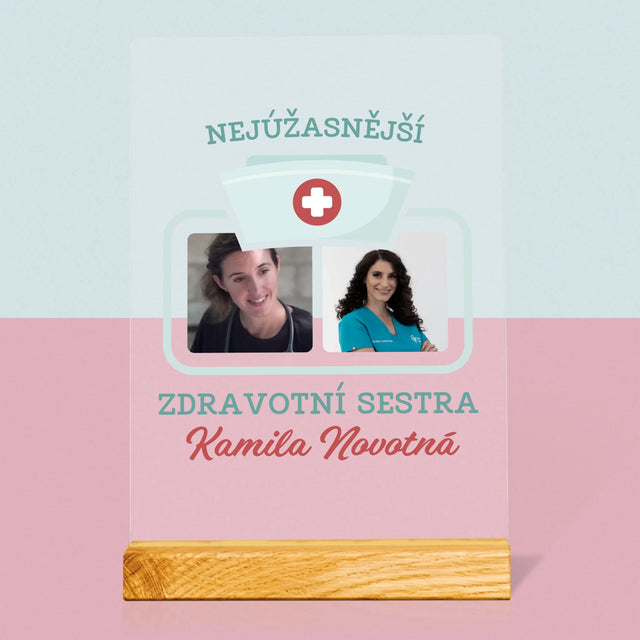 Fotokoláž: Nejúžasnější Zdravotní Sestra - Tisk Na Akrylovém Skle