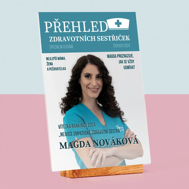 Obálka Časopisu: Přehled Zdravotních Sestřiček - Tisk Na Akrylovém Skle