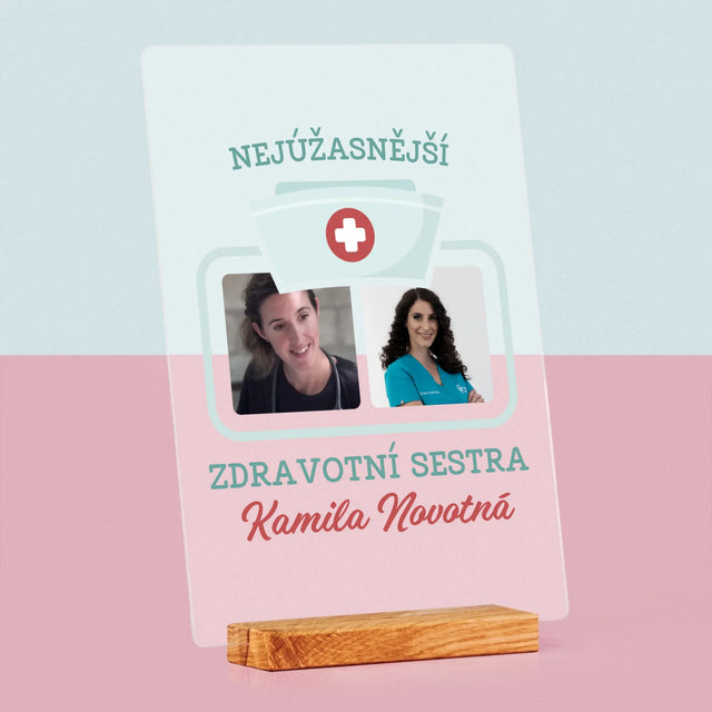 Fotokoláž: Nejúžasnější Zdravotní Sestra - Tisk Na Akrylovém Skle