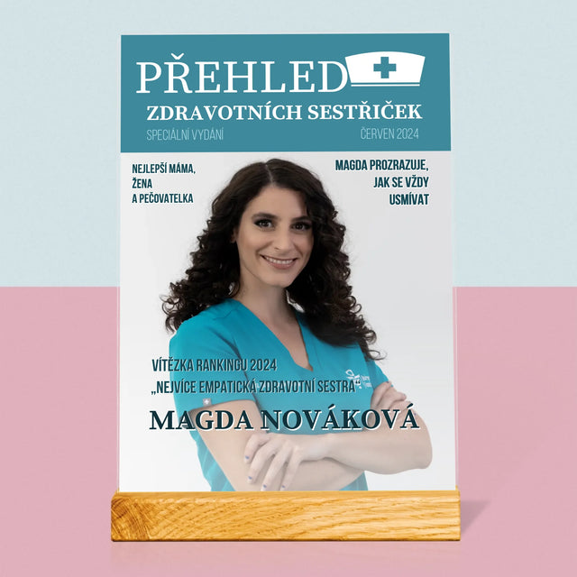 Obálka Časopisu: Přehled Zdravotních Sestřiček - Tisk Na Akrylovém Skle