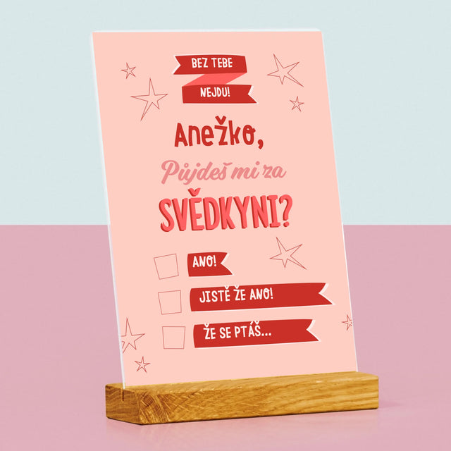 Jméno A Nápis: Bez Tebe Nejdu - Tisk Na Akrylovém Skle