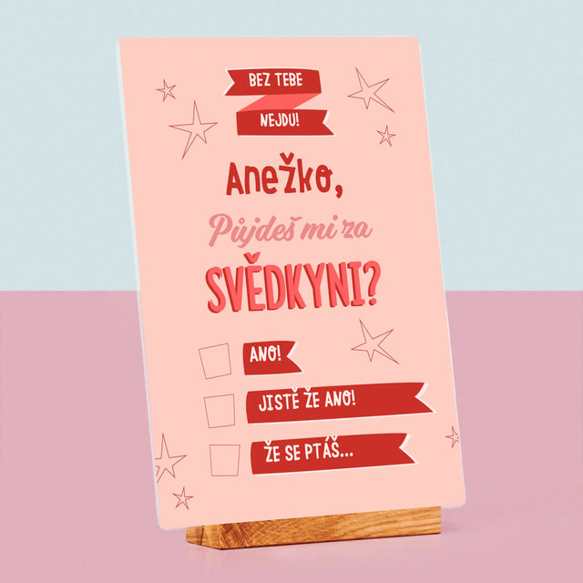 Jméno A Nápis: Bez Tebe Nejdu - Tisk Na Akrylovém Skle