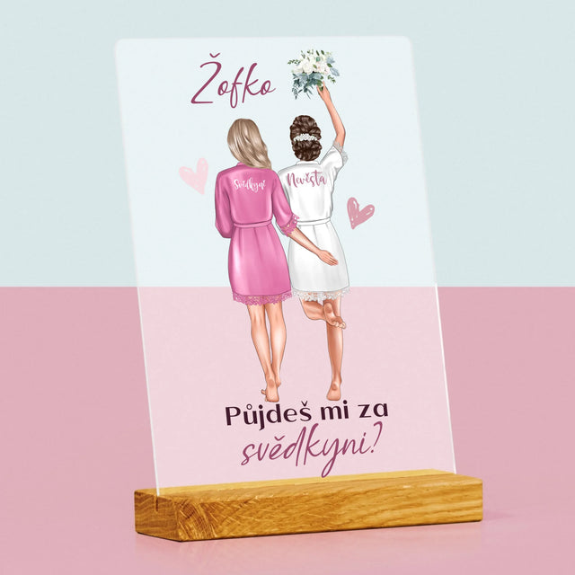 Designér Postav: Půjdeš Mi Za Svědkyni - Tisk Na Akrylovém Skle