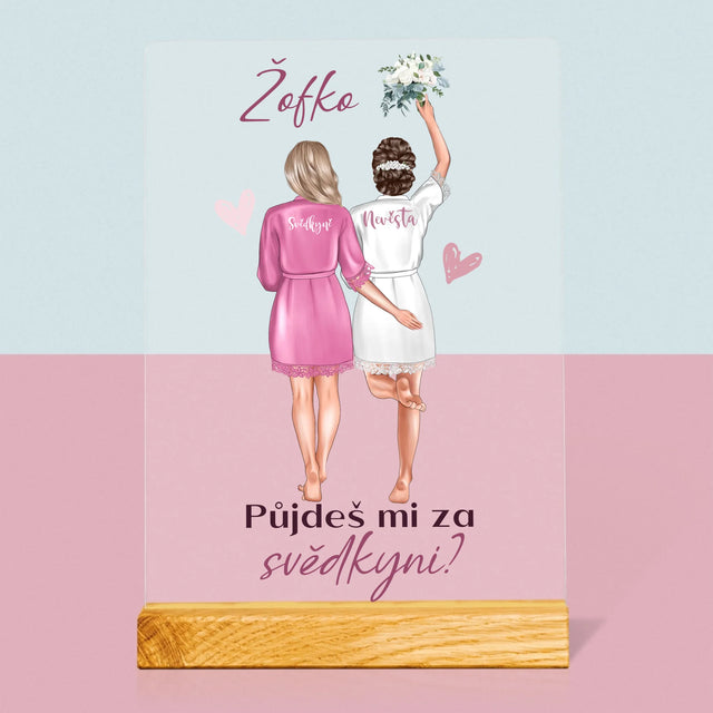 Designér Postav: Půjdeš Mi Za Svědkyni - Tisk Na Akrylovém Skle