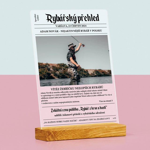 Fotka A Textem: Rybářský Přehled - Tisk Na Akrylovém Skle