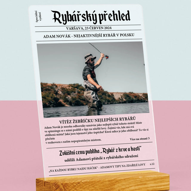Fotka A Textem: Rybářský Přehled - Tisk Na Akrylovém Skle