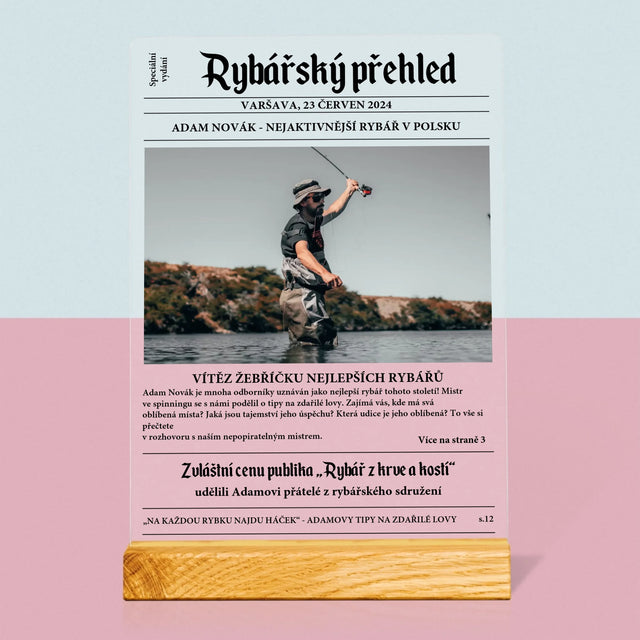 Fotka A Textem: Rybářský Přehled - Tisk Na Akrylovém Skle