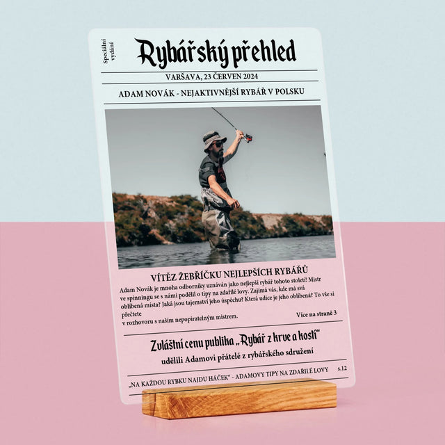 Fotka A Textem: Rybářský Přehled - Tisk Na Akrylovém Skle