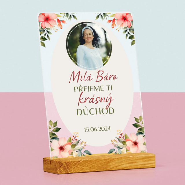 Fotka A Textem: Krásný Důchod - Tisk Na Akrylovém Skle