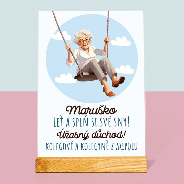 Jméno A Nápis: Splň Si Své Sny - Tisk Na Akrylovém Skle