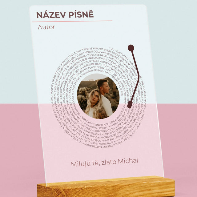 Fotka A Textem: Naše Píseň Na Lp - Tisk Na Akrylovém Skle