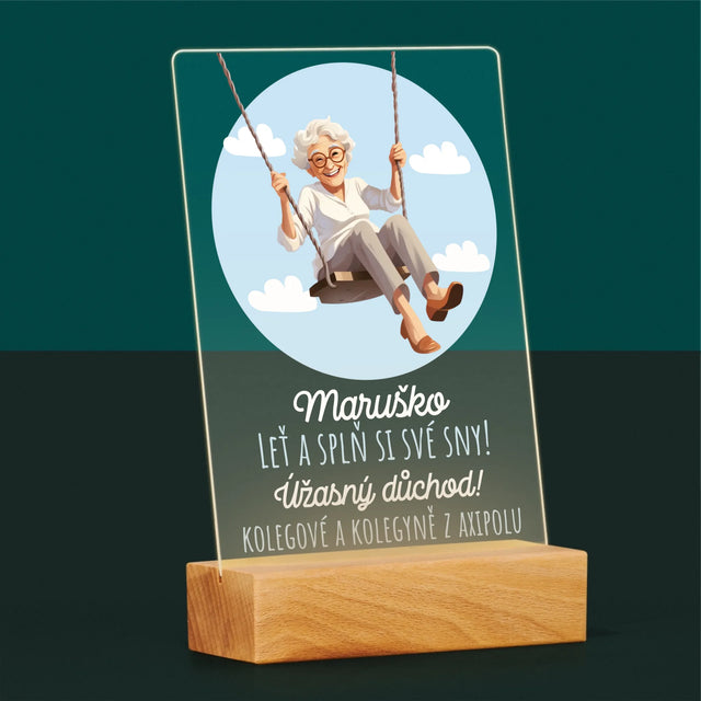 Jméno A Nápis: Splň Si Své Sny - Tisk Na Akrylovém Skle