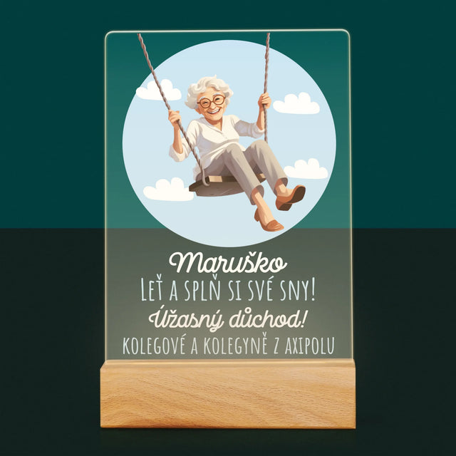 Jméno A Nápis: Splň Si Své Sny - Tisk Na Akrylovém Skle