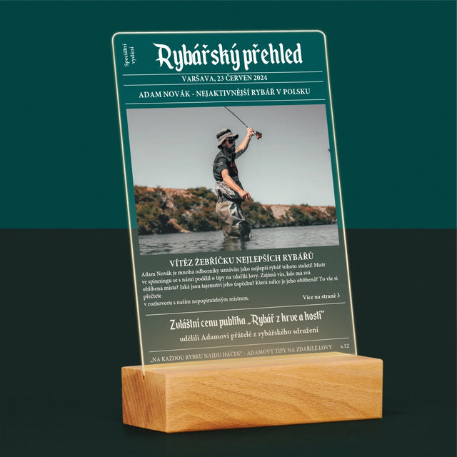 Fotka A Textem: Rybářský Přehled - Tisk Na Akrylovém Skle