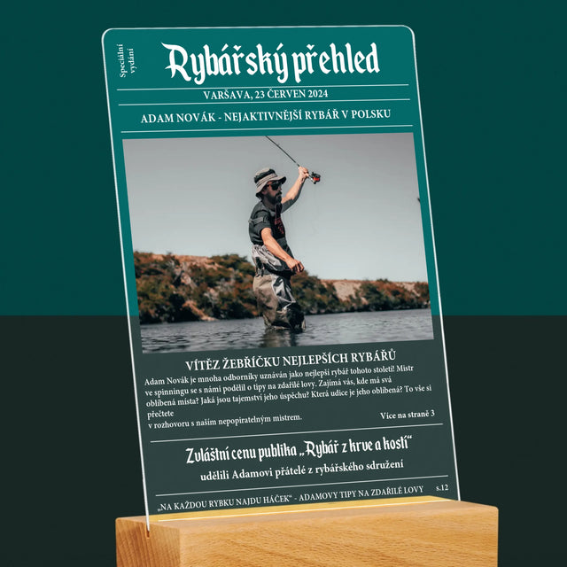 Fotka A Textem: Rybářský Přehled - Tisk Na Akrylovém Skle