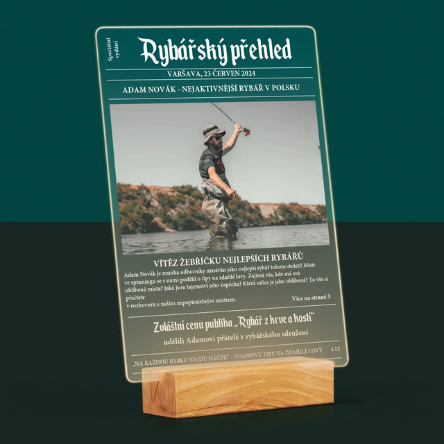 Fotka A Textem: Rybářský Přehled - Tisk Na Akrylovém Skle