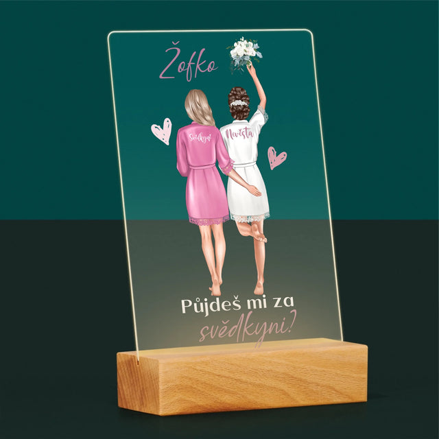 Designér Postav: Půjdeš Mi Za Svědkyni - Tisk Na Akrylovém Skle