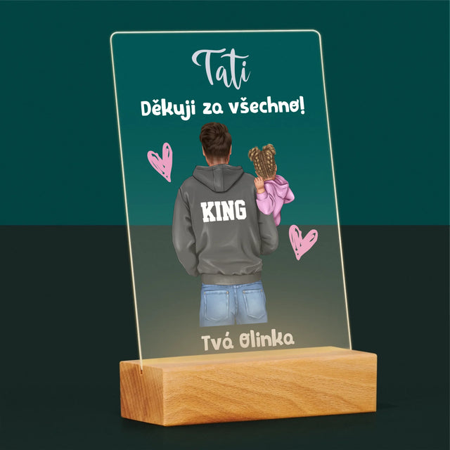 Designér Postav: Táta S Dítětem - Tisk Na Akrylovém Skle