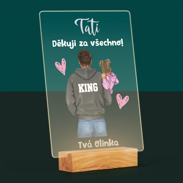 Designér Postav: Táta S Dítětem - Tisk Na Akrylovém Skle