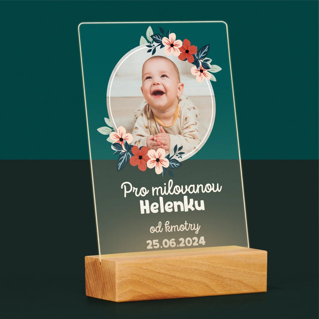 Fotka A Textem: Pro Dítě Od Kmotrů - Tisk Na Akrylovém Skle