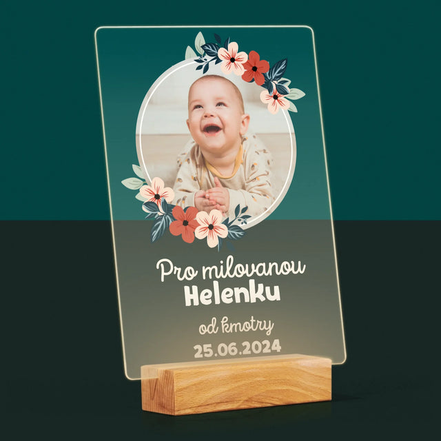 Fotka A Textem: Pro Dítě Od Kmotrů - Tisk Na Akrylovém Skle