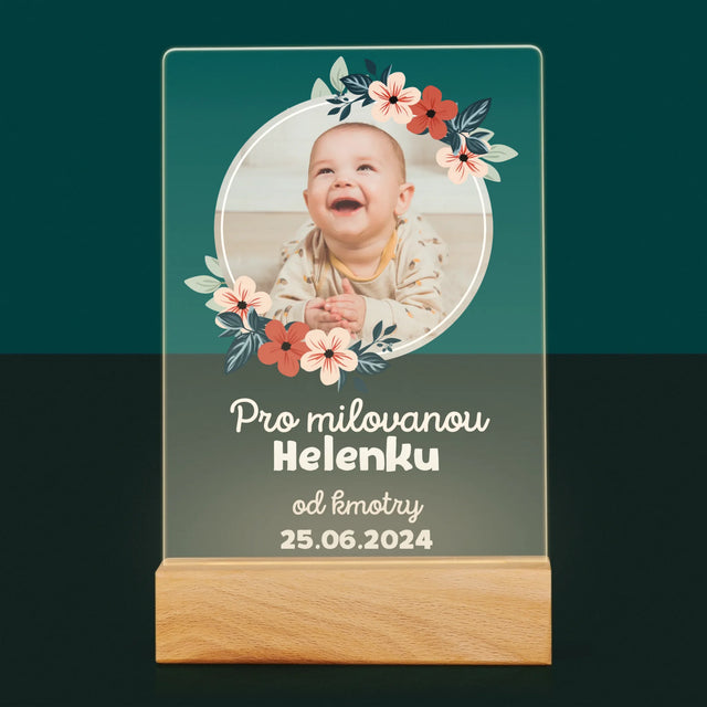 Fotka A Textem: Pro Dítě Od Kmotrů - Tisk Na Akrylovém Skle