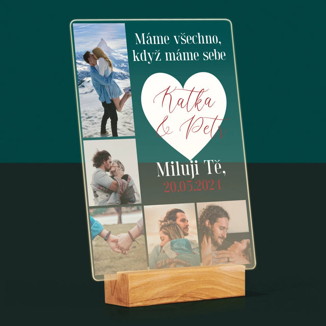 Fotokoláž: Máme Všechno, Když Máme Sebe - Tisk Na Akrylovém Skle