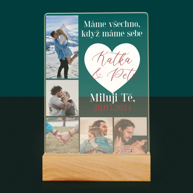 Fotokoláž: Máme Všechno, Když Máme Sebe - Tisk Na Akrylovém Skle