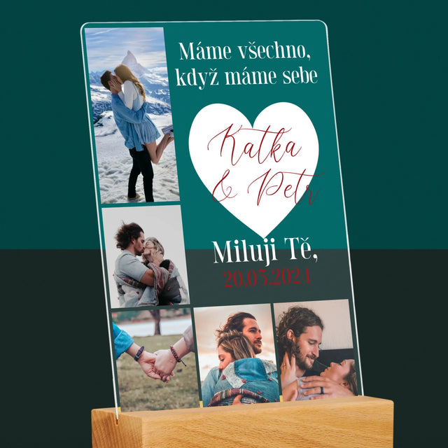 Fotokoláž: Máme Všechno, Když Máme Sebe - Tisk Na Akrylovém Skle