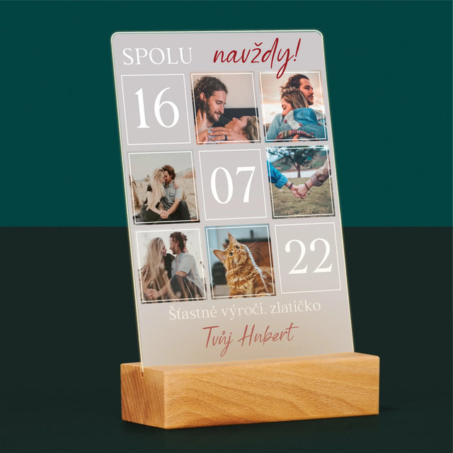 Fotokoláž: Spolu Navždy - Tisk Na Akrylovém Skle