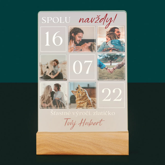 Fotokoláž: Spolu Navždy - Tisk Na Akrylovém Skle