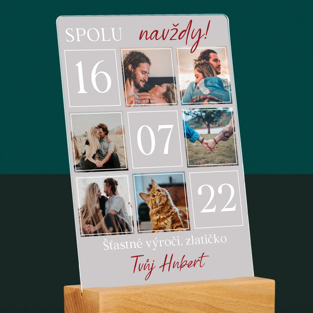 Fotokoláž: Spolu Navždy - Tisk Na Akrylovém Skle