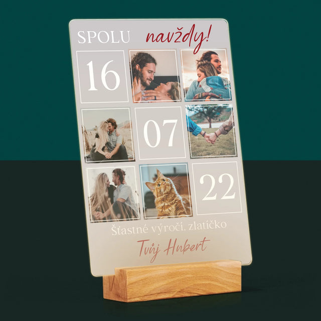 Fotokoláž: Spolu Navždy - Tisk Na Akrylovém Skle