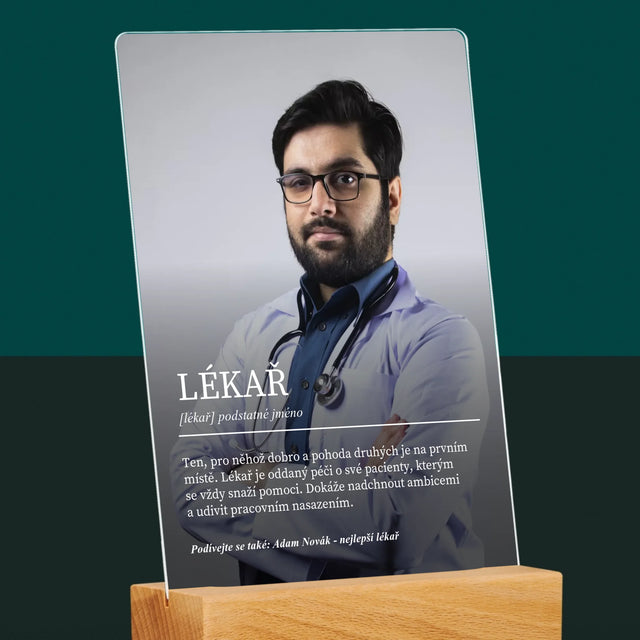 Fotka A Textem: Lékař Definice - Tisk Na Akrylovém Skle