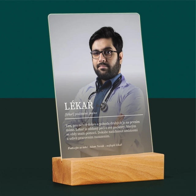 Fotka A Textem: Lékař Definice - Tisk Na Akrylovém Skle