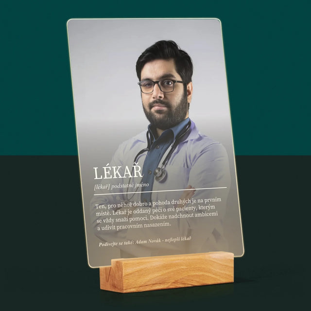 Fotka A Textem: Lékař Definice - Tisk Na Akrylovém Skle