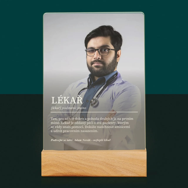 Fotka A Textem: Lékař Definice - Tisk Na Akrylovém Skle