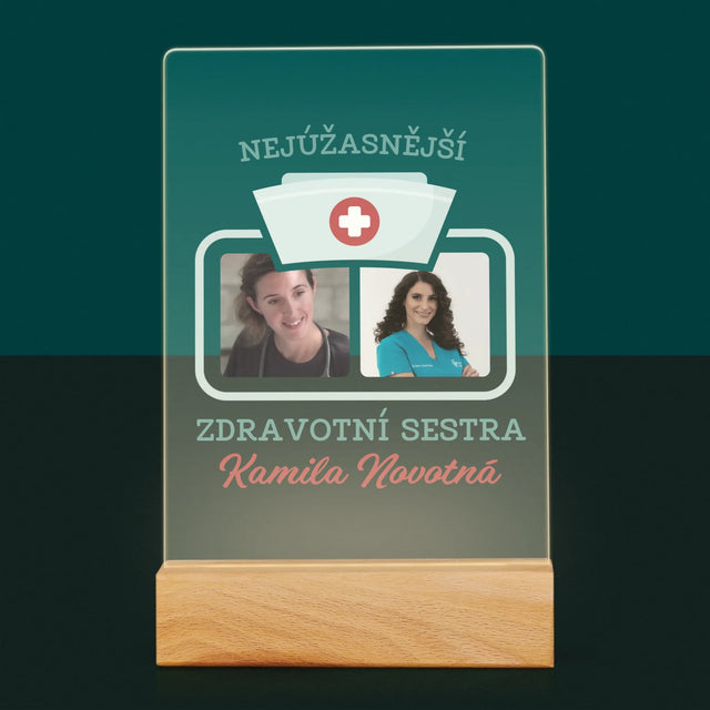 Fotokoláž: Nejúžasnější Zdravotní Sestra - Tisk Na Akrylovém Skle