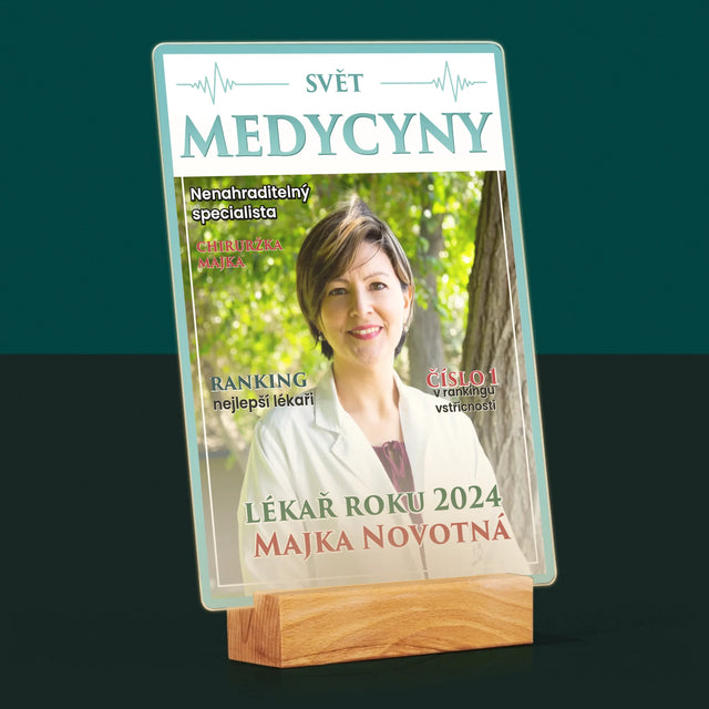 Obálka Časopisu: Svět Medicíny - Tisk Na Akrylovém Skle
